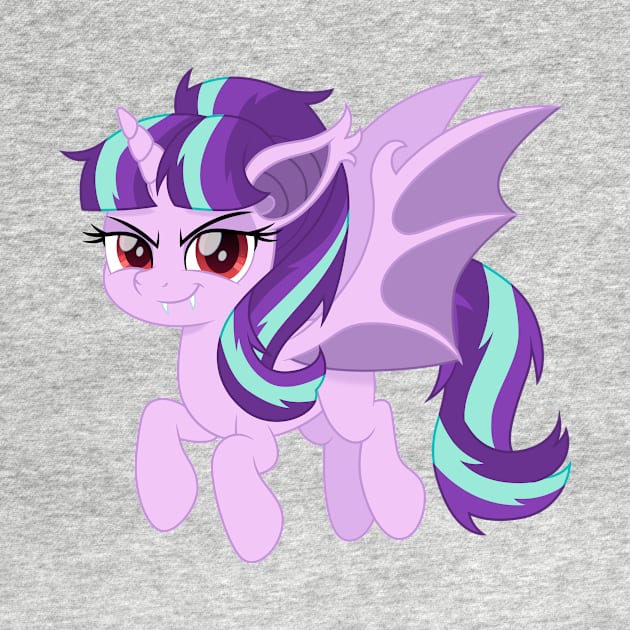 Starlight Glimmer bat pony by CloudyGlow